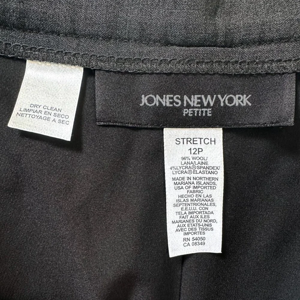 Wool Stretch Wide Leg Trouser 12P Lightweight Charcoal Office Siren Y2K Academia